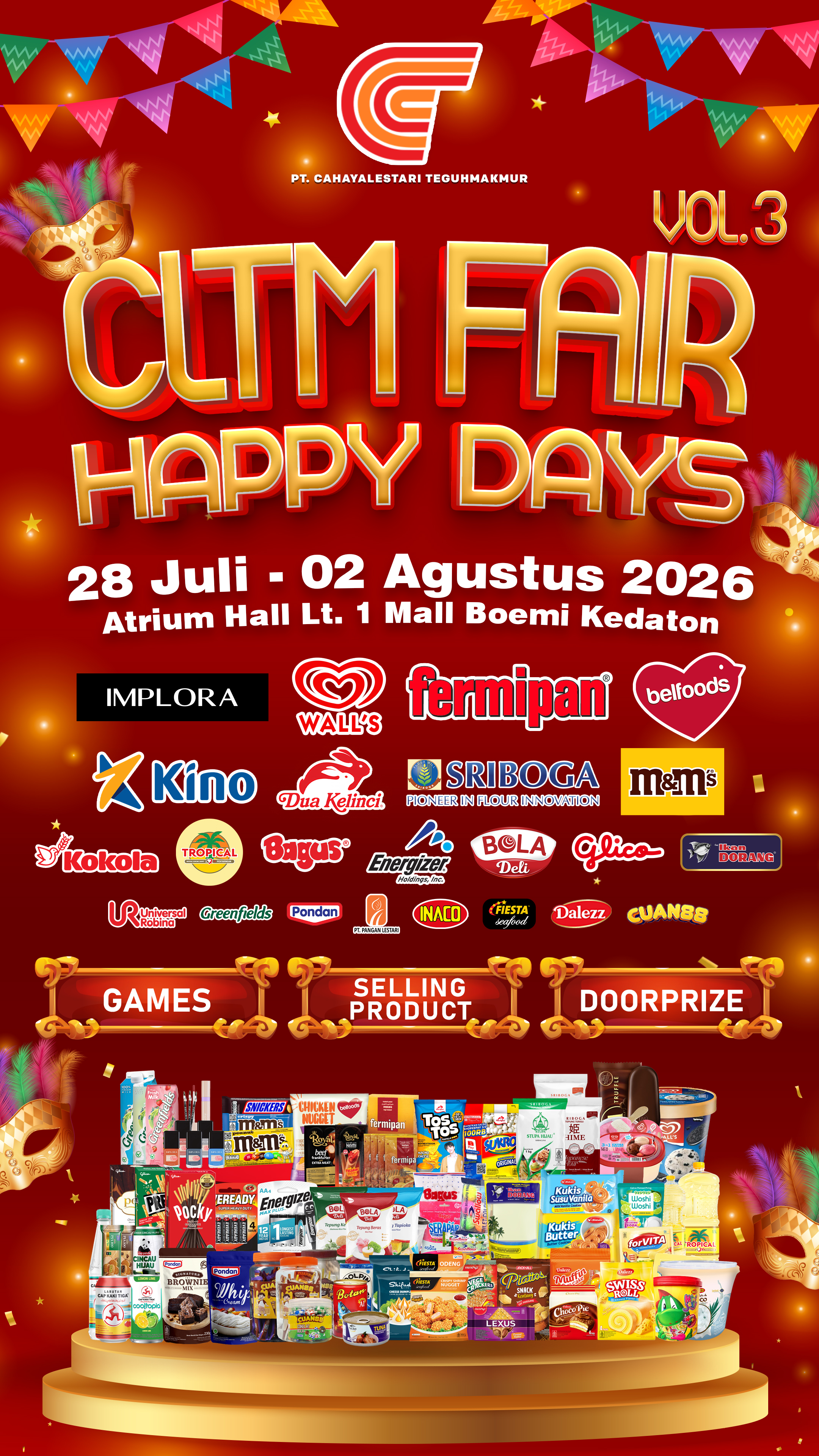 CLTM Fair Happy Days Vol. 3 Kembali Hadir di Mall Boemi Kedaton Mulai 28 Juli 2026